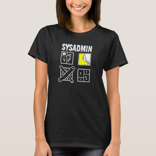 Sysadmin – システム管理者 tシャツ (正面)