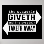 Sysadmin GivethとTaketh 遠くに ポスター (正面)