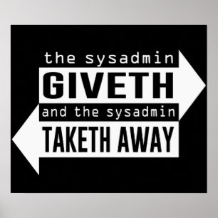 Sysadmin GivethとTaketh 遠くに ポスター