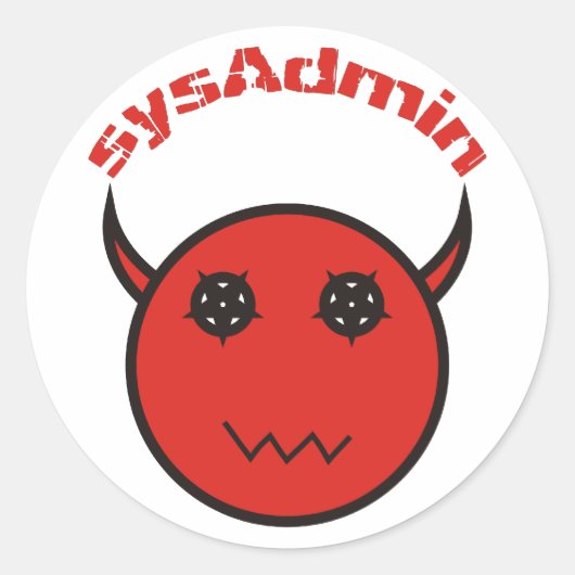 sysAdmin Systemadministrator system administrator ラウンドシール (正面)