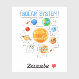 System 太陽の Planets Science宇宙Boys Gails STEM シール