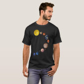 System 太陽の T Shirt – リアル宇宙惑星_1 Tシャツ (正面フル)