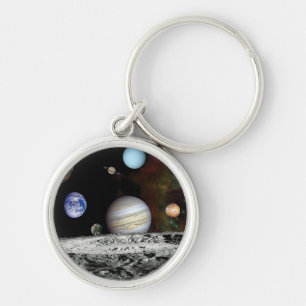 System 太陽の Voyager Images Montage宇宙写真 キーホルダー