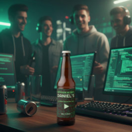 System Alert Hacker Bachelor Party Beer Label ビールラベル