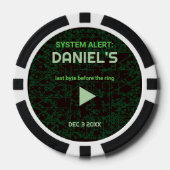 System Alert Hacker Bachelor Party Poker Chips ポーカーチップ (正面)