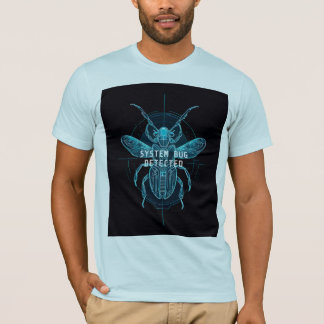 System Bug Detected Funny Cybernetic Tech Tシャツ