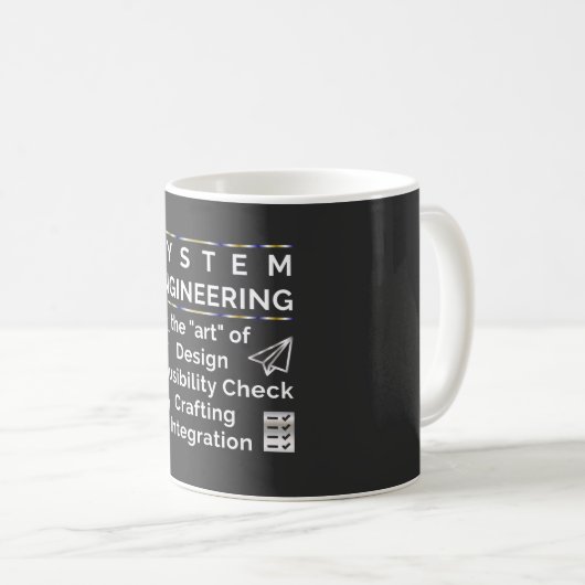System Engineering Explanation Design Tasse コーヒーマグカップ (正面右)