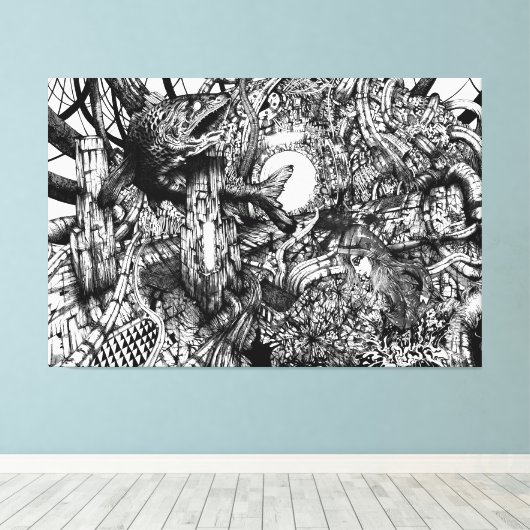 System Loop キャンバスプリント (インサイチュ (ウッドフロア))