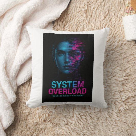 System Overload – Consciousness Exceeded Glitch クッション (ブランケット)