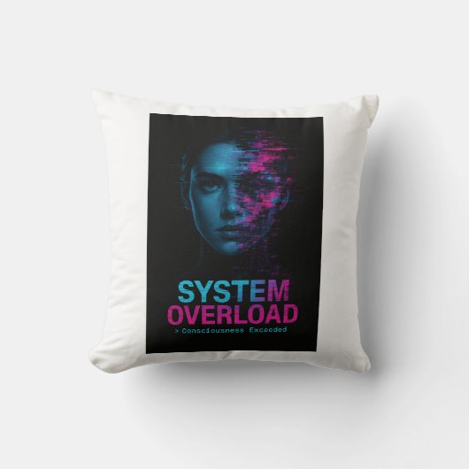 System Overload – Consciousness Exceeded Glitch クッション (正面)