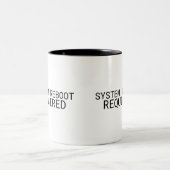 System Reboot Required Minimalist  ツートーンマグカップ (中央)