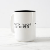 System Reboot Required Minimalist  ツートーンマグカップ (正面左)
