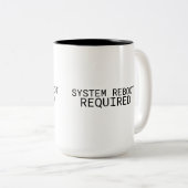 System Reboot Required Minimalist  ツートーンマグカップ (正面右)