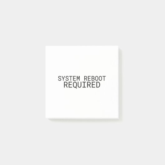 System Reboot Required Minimalist  ポストイット (正面)