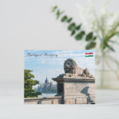 Szechenyiチェーンブリッジとブダペスト議会 ポストカード (スタンド正面)