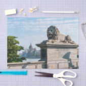 Szechenyiチェーンブリッジとブダペスト議会 薄葉紙 (クラフト)