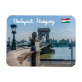 Szechenyi Chain Bridge in Budapest, Hungary マグネット (横)