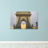 Szechenyi lanchid Szechenyiチェーンブリッジ)、 キャンバスプリント (インサイチュ (ウッドフロア))