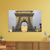 Szechenyi lanchid Szechenyiチェーンブリッジ)、 キャンバスプリント (インサイチュ (リビング))