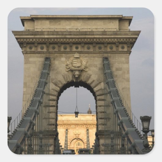 Szechenyi lanchid Szechenyiチェーンブリッジ)、 スクエアシール (正面)