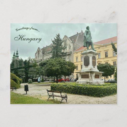 Széchenyi Square in Sopron Hungary ポストカード (正面)
