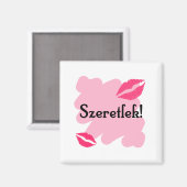 Szeretlek – ハンガリー語 マグネット (正面/裏面)