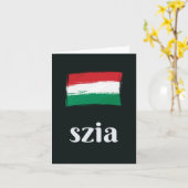 Szia （ハンガリー語） Hungary カード (黄色い花)
