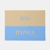 Szia - Viszlat -ハンガリー語の挨拶 ドアマット (正面)