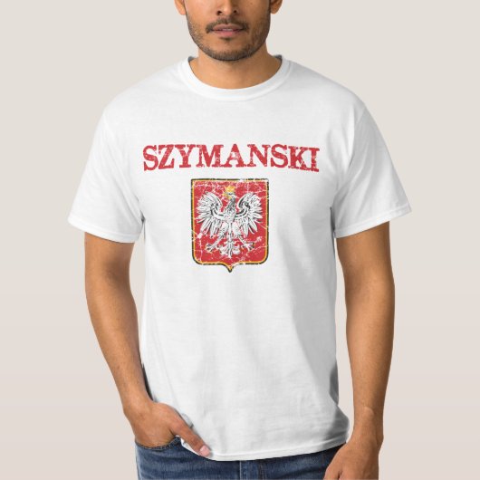 Szymanskiの姓 Tシャツ (正面)