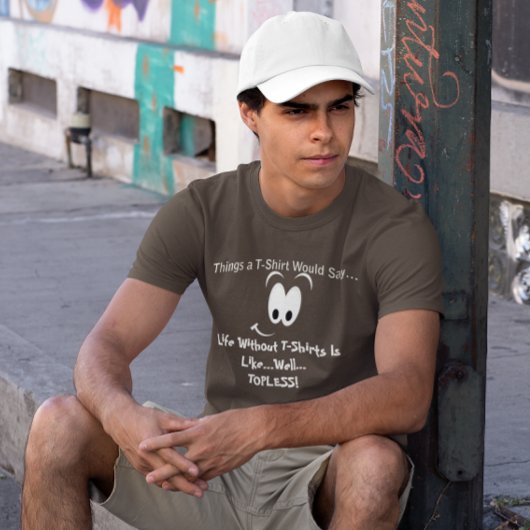 Tおもしろいシャツのない人生はトップレスのメンズティー Tシャツ