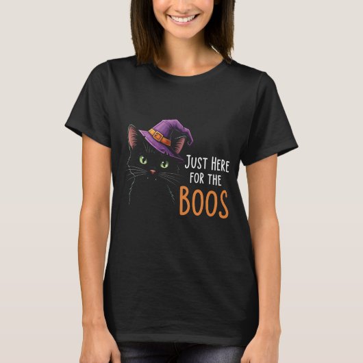 Tおもしろいシャツを着た黒猫 | C Tシャツ (正面)
