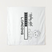 Tおもしろいシャツ乳児妊娠児マザー タペストリー (正面(横))