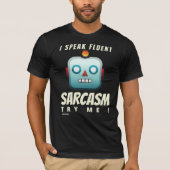 Tおもしろいシャツ「流暢な話皮肉」 Tシャツ (正面)