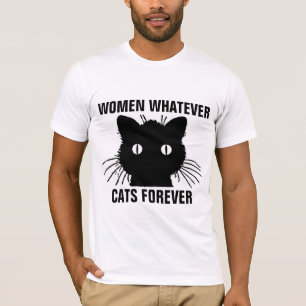 Tおもしろいシャ男性へツの男CATS FOREVER Tシャツ