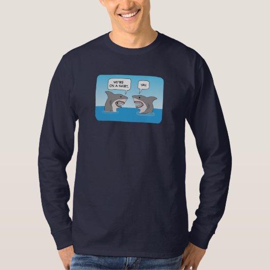 Tおもしろいシ素晴らしャツの海の白いサメ Tシャツ (正面)