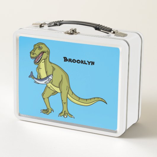 Tおもしろいレックスイラストレーション メタルランチボックス (正面)
