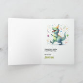 TおもしろいレックスRawr-Some誕生日 カード (内部)