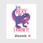 Tおもしろい-レックスレックスと私は恐竜を知っている シール (シート)
