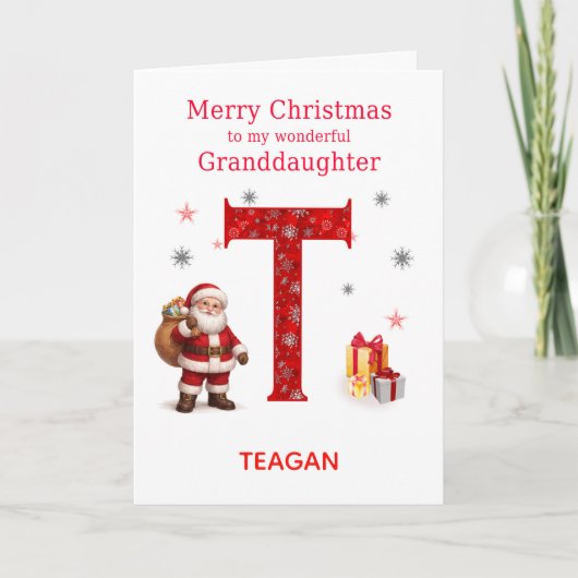 Tからはじまるお孫さんのクリスマスカード  シーズンカード (正面)