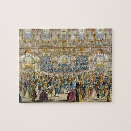 tで組み立てられる社交ダンスの透視図 ジグソーパズル (横)