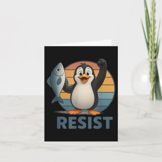 Tに抗議するペンギン運動に抵抗する カード (正面)