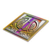 Tのケルト族の虹のカスタムなモノグラムのタイル タイル (側面)