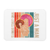 Tのピンキー1でドーナツ2を愛しているだけの男 マグネット (横)