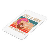 Tのピンキー1でドーナツ2を愛しているだけの男 マグネット (左側)