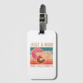 Tのピンキー1でドーナツ2を愛しているだけの男 ラゲッジタグ (正面縦)