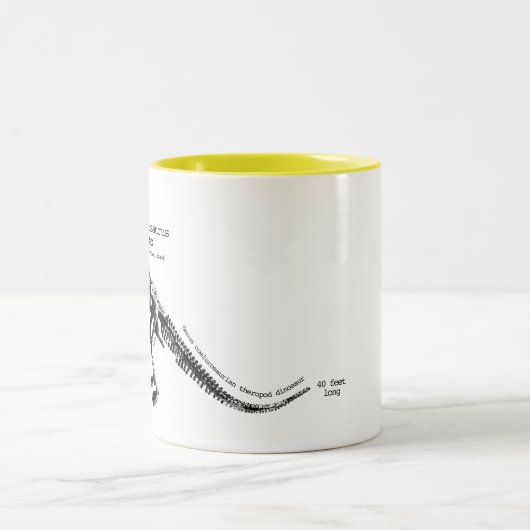 Tのレックスの恐竜の骨組マグ王 ツートーンマグカップ (中央)