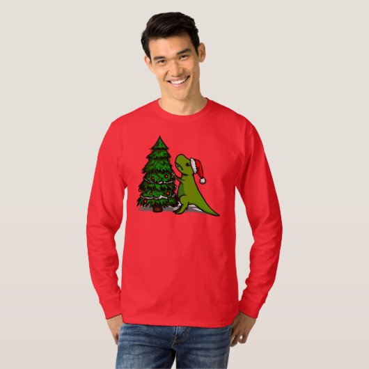 Tのレックスの醜いクリスマス Tシャツ (正面フル)