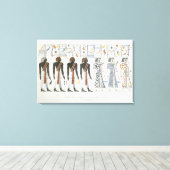 tの墓からの象形文字のイラストレーション キャンバスプリント (インサイチュ (ウッドフロア))