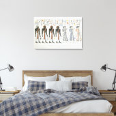 tの墓からの象形文字のイラストレーション キャンバスプリント (インサイチュ (寝室))