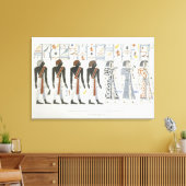 tの墓からの象形文字のイラストレーション キャンバスプリント (インサイチュ (リビング))